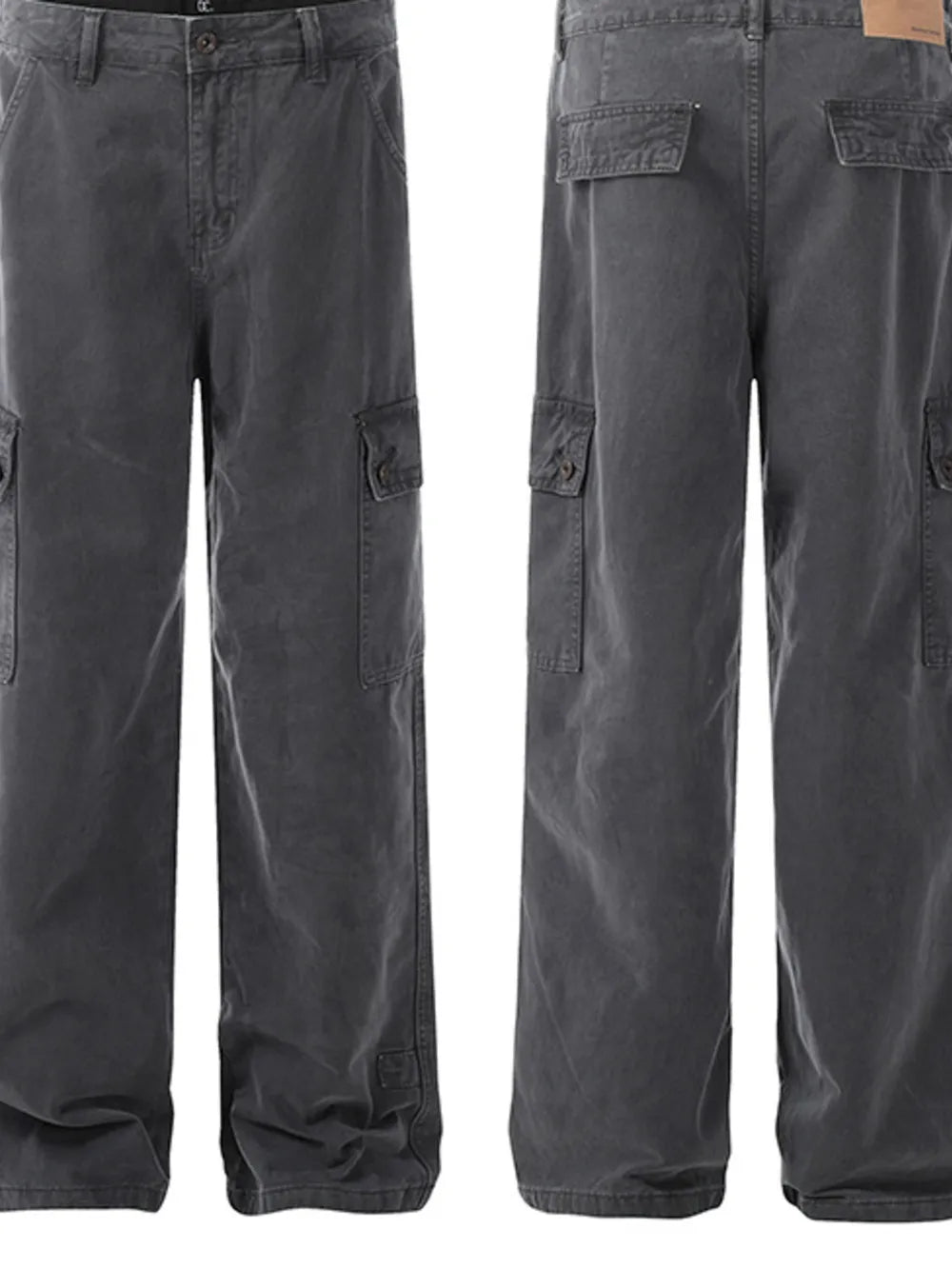 Men's Wide Leg Jeans – 100% Cotton, Relaxed Fit & Pocketed
