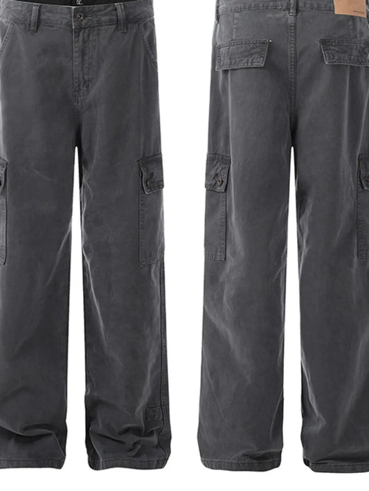 Men's Wide Leg Jeans – 100% Cotton, Relaxed Fit & Pocketed