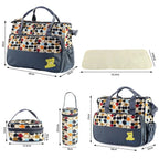 5-Piece Baby Diaper Bag Set - Water-Resistant Travel Organizer with Changing Pad for Parents