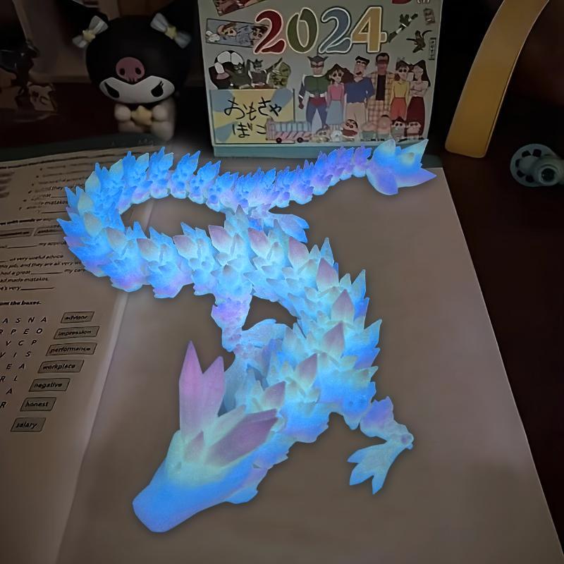Realistic Dragon Statue - Hand-Painted Brick Texture Collectible Figurine for Home Decor
