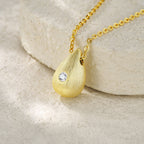 Moissanite Water Drop Necklace | 0.1ct Diamond Alternative | S925 Sterling Silver Pendant