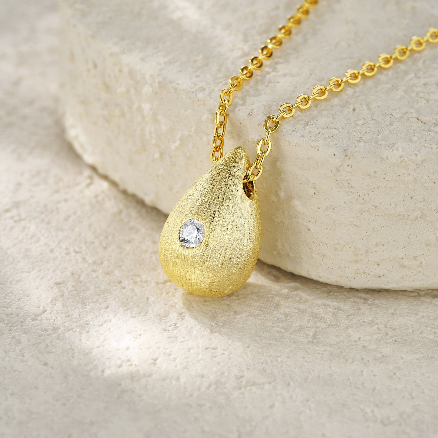 Moissanite Water Drop Necklace | 0.1ct Diamond Alternative | S925 Sterling Silver Pendant