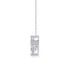 Heart Moissanite Pendant Necklace | S925 Sterling Silver, Platinum Plated