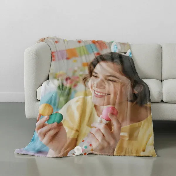 Personalized Photo Blanket - Custom Fleece Throw with Your Pictures | Perfect Mother's Day Gift