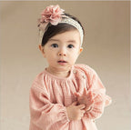 Baby Flower Headband – Soft Lace Floral Bow for Newborn & Toddler Girls