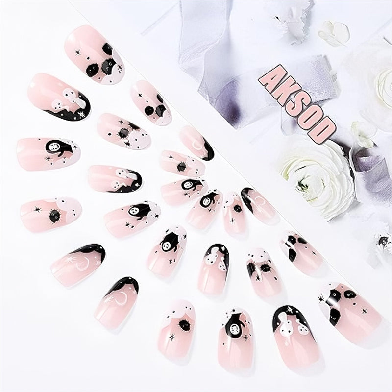 Long Square Press On Nails – 24-Piece Fake Nail Set with Adhesive Tabs