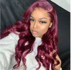 Wine Red Burgundy Curly Wig – Mid-Length | Heat Resistant Synthetic
