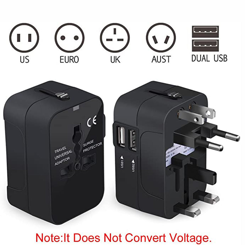 Universal Travel Adapter - All-in-One International Power Plug for 150+ Countries
