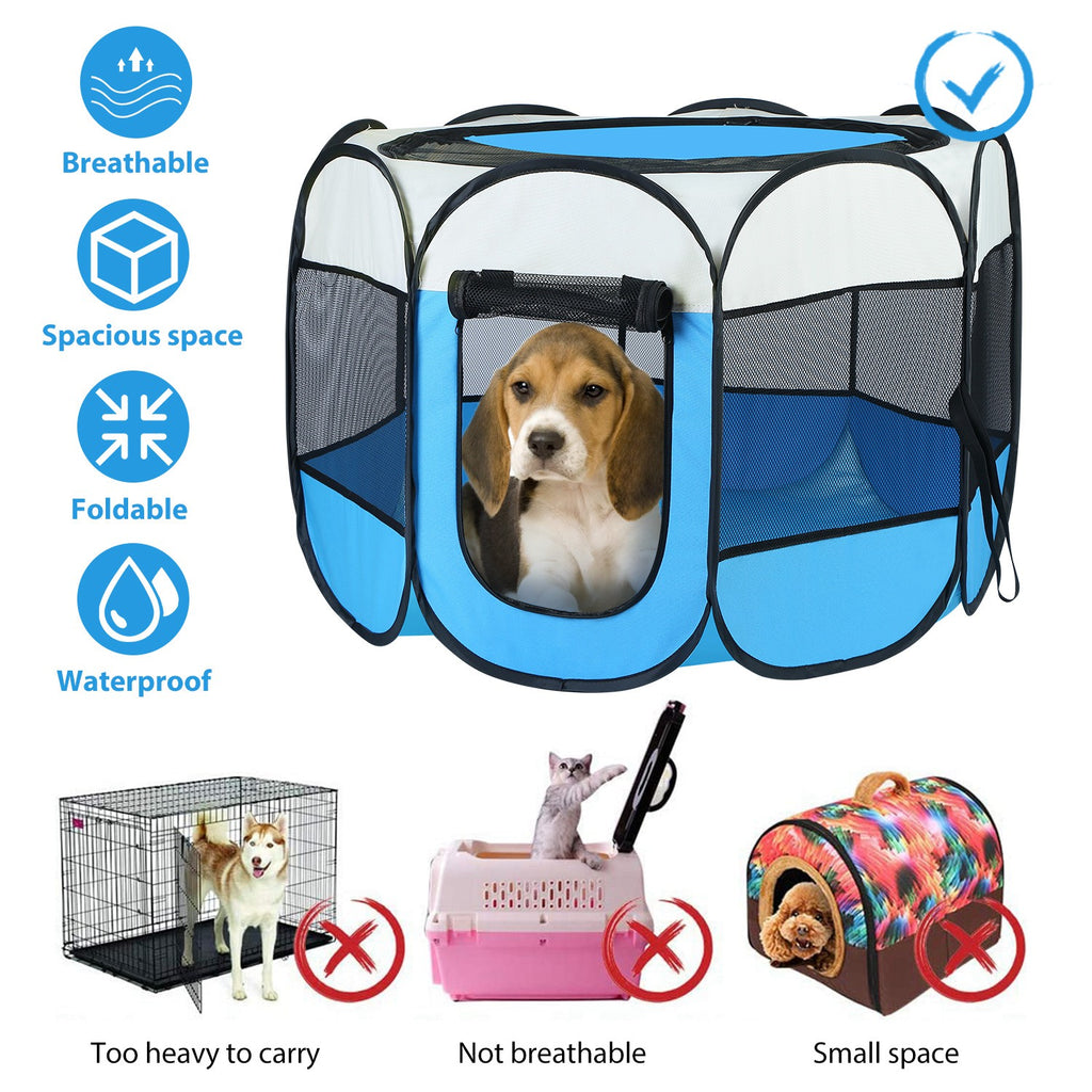 Foldable Pet Playpen – Portable Indoor & Outdoor Exercise Pen for Dogs, Cats & Small Pets
