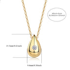 Moissanite Water Drop Necklace | 0.1ct Diamond Alternative | S925 Sterling Silver Pendant