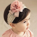 Baby Flower Headband – Soft Lace Floral Bow for Newborn & Toddler Girls