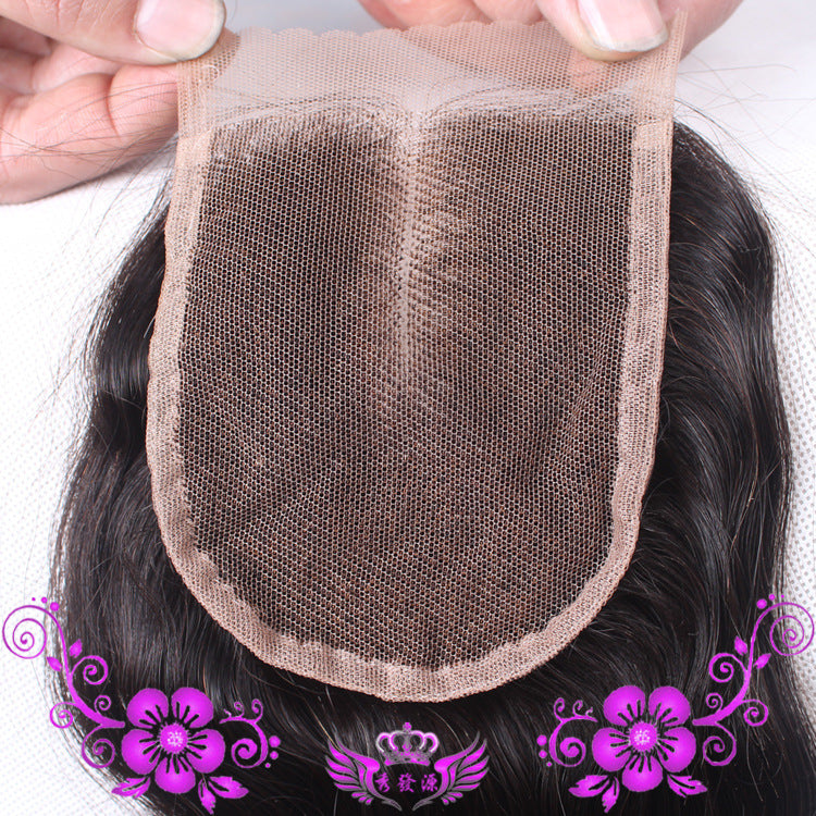 4x4 Human Hair Deep Wave Lace Closure - Hand-Woven