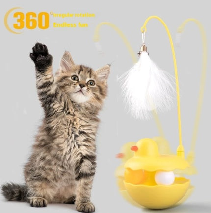 Interactive Duck Cat Toy - Lightweight Teaser Wand for Indoor Play & Exercise