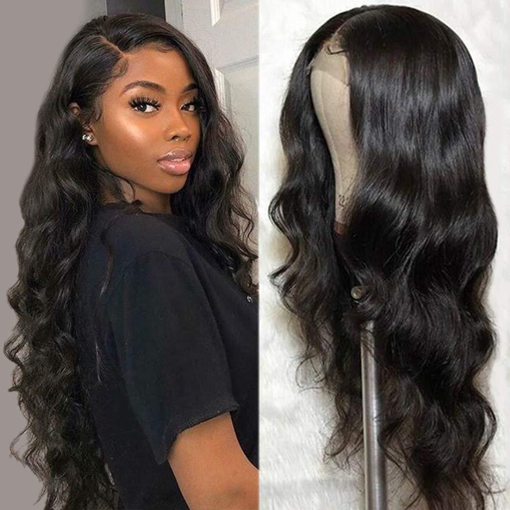100% Human Hair Lace Front Wig - Natural Black