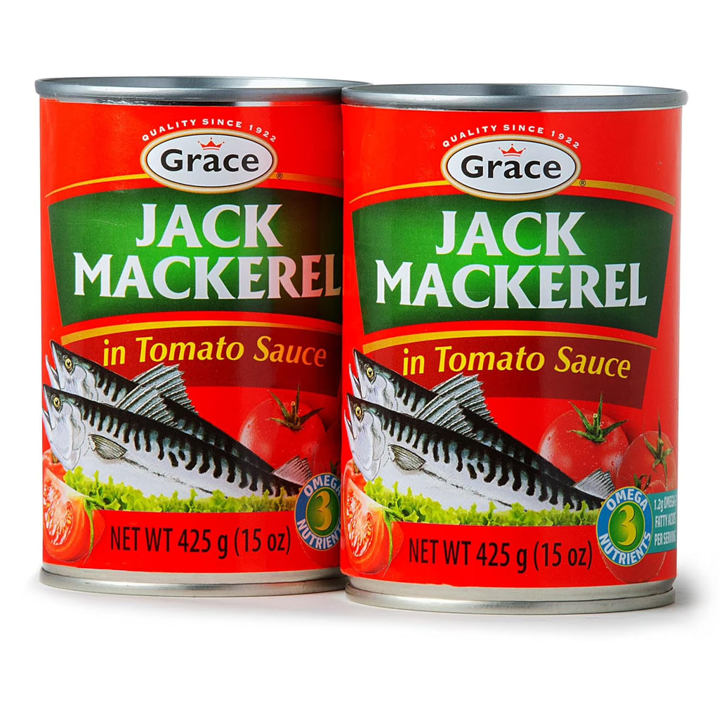 Grace Jack Mackerel in Tomato Sauce, 15oz 1 Pack - 12 Pack – Authentic Caribbean Canned Fish