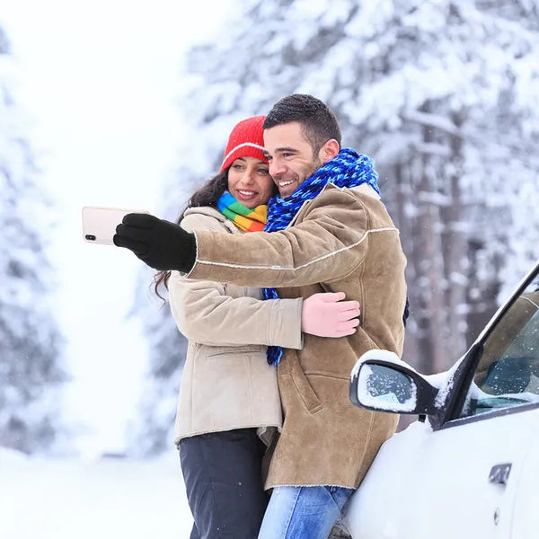 Winter Touchscreen Gloves - Warm Windproof Knit Gloves for Men & Women