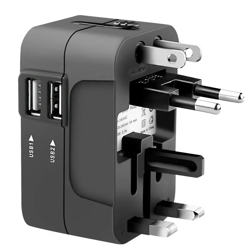 Universal Travel Adapter - All-in-One International Power Plug for 150+ Countries