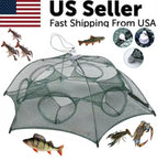Collapsible Fishing Bait Trap - Easy Catch Crab, Crawfish & Minnow Net for Freshwater & Saltwater
