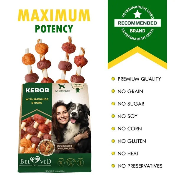 Premium Duck & Chicken Dog Treats – All Natural Grain-Free Rawhide Chews