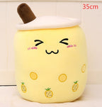 Boba Tea Plush Pillow - Cute Bubble Tea Stuffed Animal Cushion for Kids & Adults