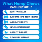 Hip & Joint Supplement for Dogs - Glucosamine Chondroitin MSM with Hemp Oil & Turmeric
