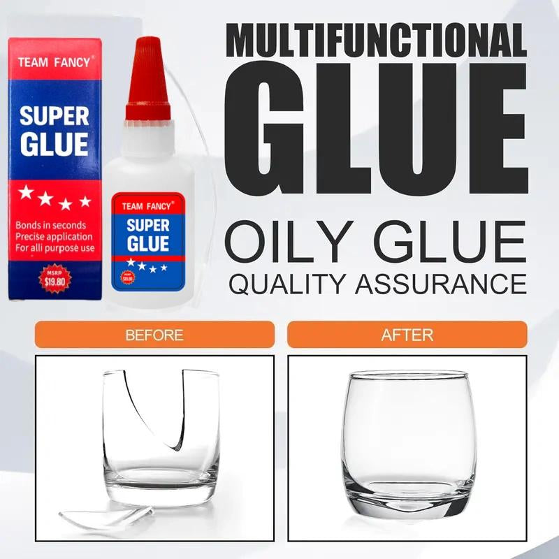 TEAMFANCY Welding High-Strength Oily Super Glue Multi-Surface Adhesive for Wood Metal Ceramic Leather Resin Ceramic Metal Glass Instant Bonding