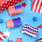 Patriotic Hair Clips Set – 3-Piece Red White & Blue American Flag Claw Clips for 4th of July, Memorial Day & More