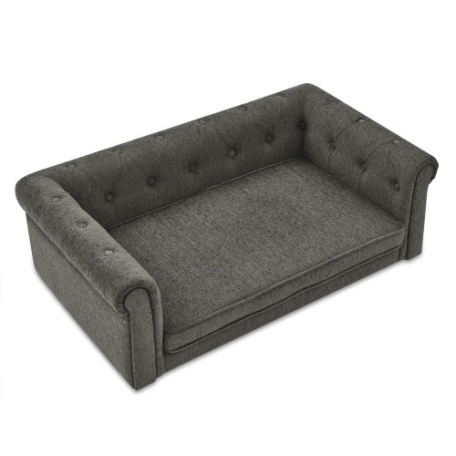 Orthopedic Dog Bed Sofa for Large Dogs | Elevated Couch with Washable Foam Cushion