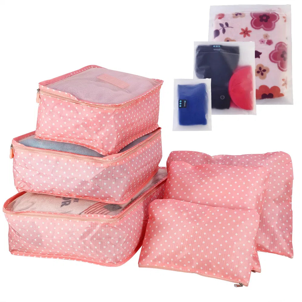 9-Piece Travel Packing Cube Set - Water-Resistant Luggage Organizer with Storage Bags