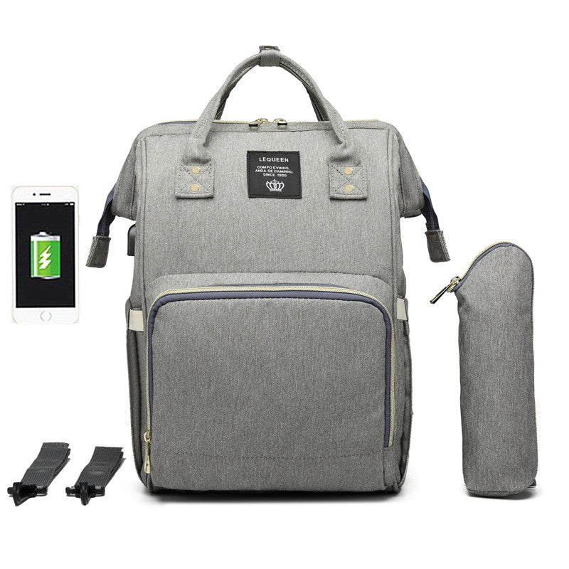 Multi-Pocket Diaper Bag Backpack - Large Capacity Travel Organizer for Moms