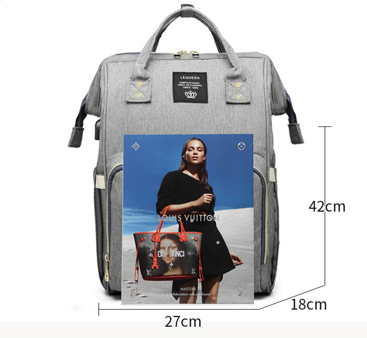 Multi-Pocket Diaper Bag Backpack - Large Capacity Travel Organizer for Moms