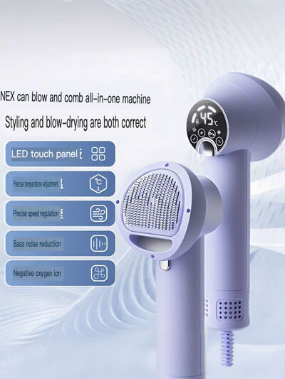 Low Noise Pet Hair Dryer & Comb | 2-in-1 Electric Grooming Tool for Dogs & Cats