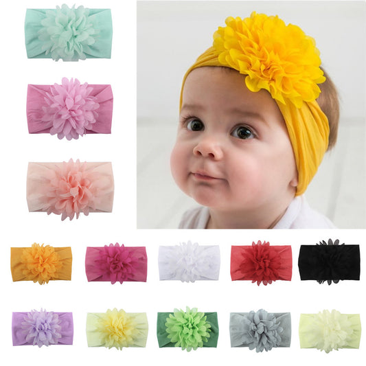 Baby Girl Flower Headband - Soft Chiffon Princess Hair Bow Accessories
