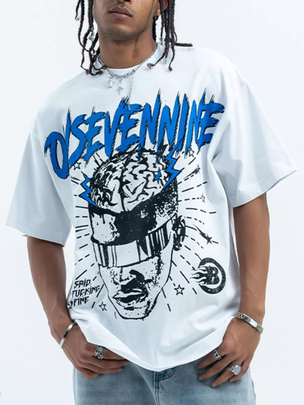 Men's Graphic Relaxed Fit T-Shirt – Oversized Streetwear Cotton Blend