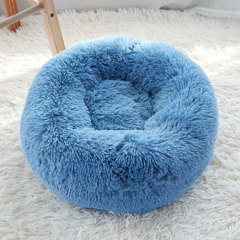 Calming Plush Pet Bed – Anxiety-Relief Nest for Dogs & Cats