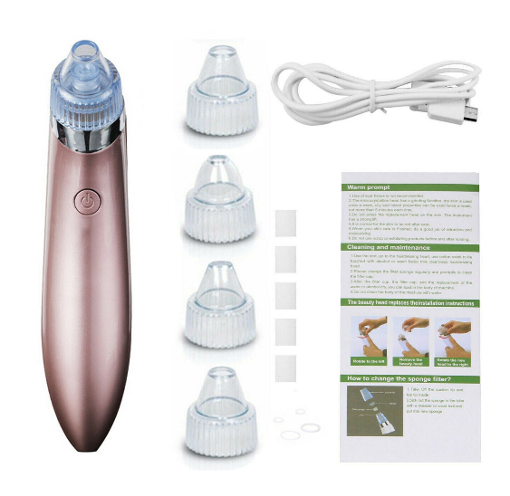 Blackhead Remover Vacuum | Professional Pore Cleaner with 4 Suction Heads