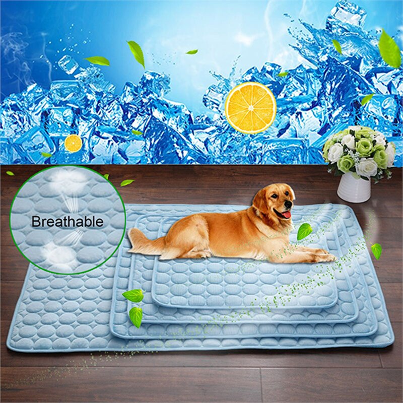 Ice Silk Self-Cooling Pet Mat for Dogs & Cats | No-Power Summer Cooling Pad