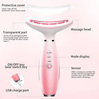 3-in-1 Heated Facial Massager with Vibration - Rechargeable Face Sculpting Tool for Skin Care