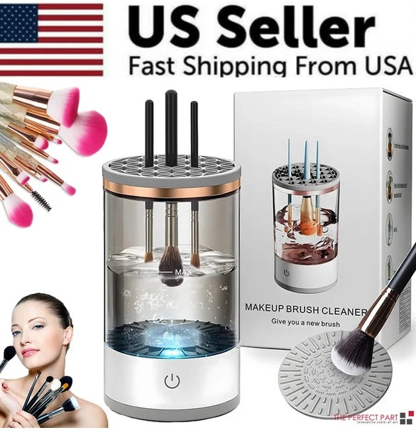 Electric Makeup Brush Cleaner & Dryer – Automatic Spinning Cleaning Machine