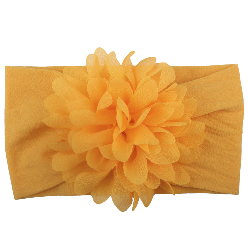 Baby Girl Flower Headband | Soft Chiffon Princess Hair Bow | 13 Colors