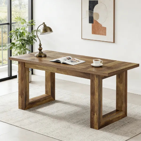 Industrial Executive Computer Desk | Minimalist Writing & Workstation Table for Home Office
