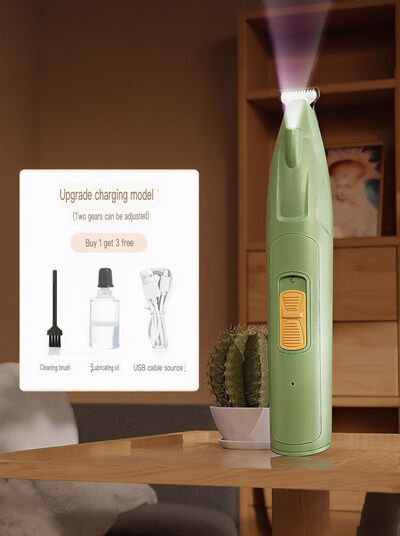 LED Pet Paw Trimmer – Rechargeable, Low Noise | Safe Nail Grooming for Dogs & Cats