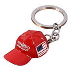 Trump Red Cap Keychain Set - 6 Pack MAGA Hat Key Ring Charms