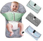Portable Waterproof Baby Changing Pad - Foldable Travel Diaper Mat with Storage Pockets