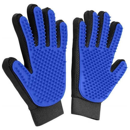 Premium Pet Grooming Gloves - Gentle De-Shedding Brush Mitt for Dogs, Cats & Horses