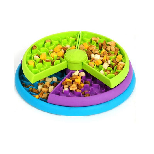 3-in-1 Slow Feeder Dog Bowl - Anti-Choke Puzzle Feeder with Lick Mat for Medium & Large Dogs
