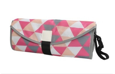 Portable Waterproof Baby Changing Pad - Foldable Travel Diaper Mat with Storage Pockets