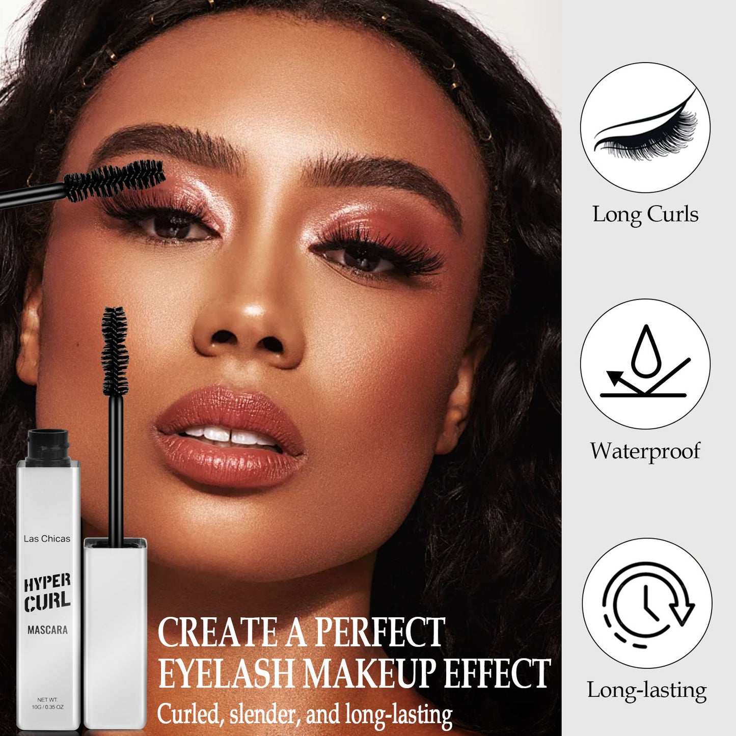 Las Chicas Waterproof Mascara 2-Pack – 12-Hour Volumizing & Lengthening, Smudge-Proof