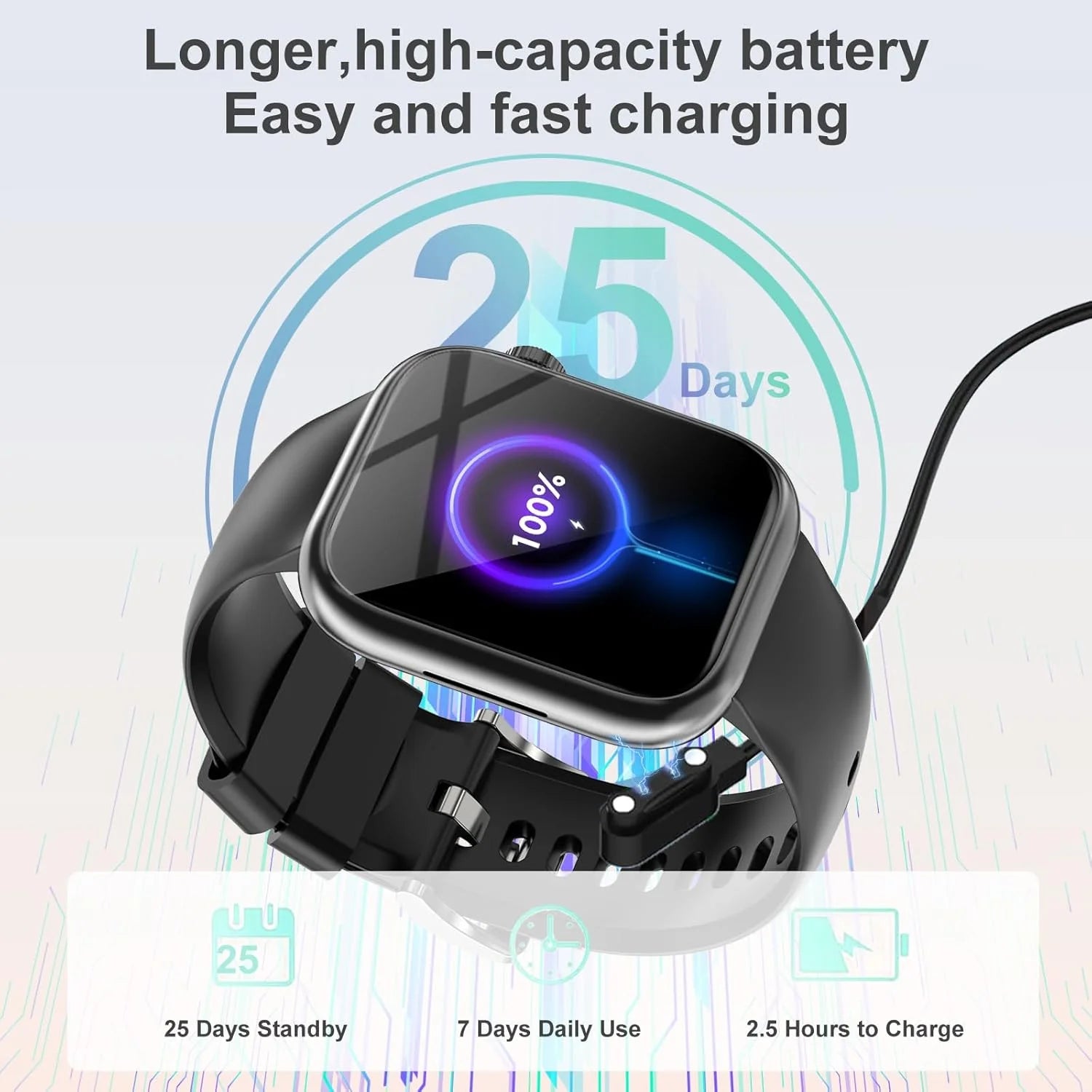 Fruit Intelligence Smart Watch Answer/Make a Call Bluetooth Smart Watch for IOS Android Men'S and Women'S Watch Black