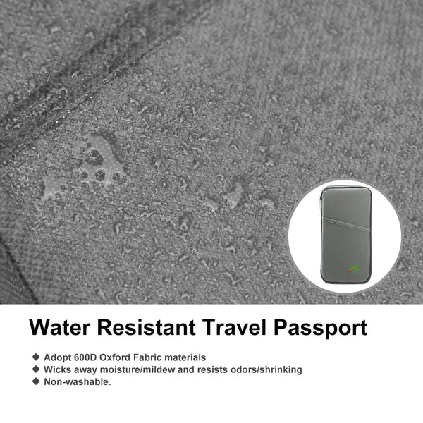 Travel Passport Holder Wallet - RFID Blocking Organizer with 12 Card Slots for Documents, Tickets & Phone